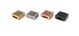 CZ Micro Pave Square Beads, Pave Beads, Spacer Beads, CZ Bulk Beads, Pave Spacer Beads, Jewelry Findings for DIY Jewelry Making, 1 Pc