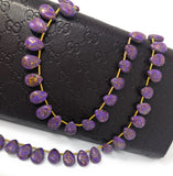 Purple Copper Turquoise Gemstone Beads, Turquoise Beads, Wholesale Bulk Beads for DIY Jewelry Making, Jewelry Supplies, 10X7.5mm , 23 Pcs