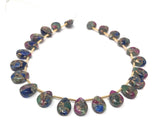 Mohave Multi Gemstone Copper Turquoise Beads - Tourmaline - Lapis Lazuli , Gemstone Beads, Healing Crystal Beads, Jewelry Supplies, 23 Pcs