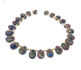 Mohave Multi Gemstone Copper Turquoise Beads - Tourmaline - Lapis Lazuli , Gemstone Beads, Healing Crystal Beads, Jewelry Supplies, 23 Pcs