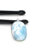 3 Pc Larimar Gemstone Charms, AAA Grade Larimar Sterling Silver Charms, Bulk Wholesale Charms, Jewelry Supplies for DIY Jewelry