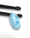 3 Pc Larimar Gemstone Charms, AAA Grade Larimar Sterling Silver Charms, Bulk Wholesale Charms, Jewelry Supplies for DIY Jewelry