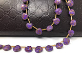 Purple Copper Turquoise Gemstone Beads, Turquoise Beads, Wholesale Bulk Beads for DIY Jewelry Making, Jewelry Supplies, 8.5mmX8.5mm , 19 Pcs