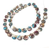 Oyster Copper Turquoise Gemstone Beads, Turquoise Beads, Wholesale Bulk Beads for DIY Jewelry Making, Jewelry Supplies, 8.5X8.5mm , 22 Pcs