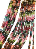 Watermelon Color Tourmaline Gemstone Beads, Wholesale Bulk Beads, Jewelry Supplies for DIY Jewelry Making, 13" Strand