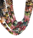 Watermelon Color Tourmaline Gemstone Beads, Wholesale Bulk Beads, Jewelry Supplies for DIY Jewelry Making, 13" Strand