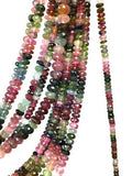 Watermelon Color Tourmaline Gemstone Beads, Wholesale Bulk Beads, Jewelry Supplies for DIY Jewelry Making, 13" Strand
