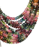 Watermelon Color Tourmaline Gemstone Beads, Wholesale Bulk Beads, Jewelry Supplies for DIY Jewelry Making, 13" Strand