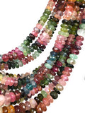 Watermelon Color Tourmaline Gemstone Beads, Wholesale Bulk Beads, Jewelry Supplies for DIY Jewelry Making, 13" Strand