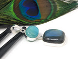 Labradorite Pendant, Larimar Pendant, Gemstone Pendant, Gemstone Jewelry, Sterling Silver Pendant, Bohemian Jewelry, Wholesale Pendant