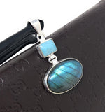 Labradorite Pendant, Larimar Pendant, Gemstone Pendant, Gemstone Jewelry, Sterling Silver Pendant, Bohemian Jewelry, Wholesale Pendant