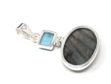Labradorite Pendant, Larimar Pendant, Gemstone Pendant, Gemstone Jewelry, Sterling Silver Pendant, Bohemian Jewelry, Wholesale Pendant