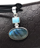 Labradorite Pendant, Larimar Pendant, Gemstone Pendant, Gemstone Jewelry, Sterling Silver Pendant, Bohemian Jewelry, Wholesale Pendant