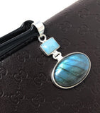 Labradorite Pendant, Larimar Pendant, Gemstone Pendant, Gemstone Jewelry, Sterling Silver Pendant, Bohemian Jewelry, Wholesale Pendant