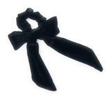 Velvet Bow Hair Scrunchies for Women, Ponytail Holder Hair Tie for Girls, Solid Color Elastic Headband, Gifts for Girls