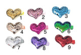 Girls Heart Hair Clips, Barrettes Sequins Clips for Toddlers, Birthday Gifts, Princess Girls Hair Clips, 1 Pair