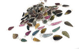 8 Pcs/10 Pcs Tourmaline Charms, Sterling Silver Gemstone Charms, Carved Leaf Tourmaline Charms, Wholesale Jewelry Findings, Jewelry Making