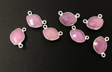 10Pcs/ 15 Pcs Natural Sapphire Gemstone Connectors, Sterling Silver Bulk Wholesale Jewelry Supplies, 14x10mm - 17x12mm