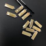 Natural Sapphire Gemstone Bar Charms, Jewelry Supplies for Jewelry Making, Bulk Wholesale Charms, Blue /Pink / Yellow, 1 pc