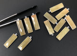 Natural Sapphire Gemstone Bar Charms, Jewelry Supplies for Jewelry Making, Bulk Wholesale Charms, Blue /Pink / Yellow, 1 pc