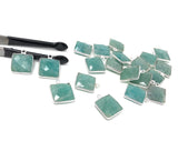 Natural Amazonite Gemstone Charms, Sterling Silver Charms, Jewelry Supplies for Jewelry Making, Wholesale Jewelry Findings, 1 Pc