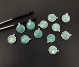Natural Amazonite Gemstone Charms, Sterling Silver Charms, Jewelry Supplies for Jewelry Making, Wholesale Jewelry Findings, 1 Pc