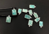 Natural Amazonite Gemstone Charms, Sterling Silver Charms, Jewelry Supplies for Jewelry Making, Wholesale Jewelry Findings, 1 Pc