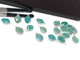 Natural Amazonite Gemstone Charms, Sterling Silver Charms, Jewelry Supplies for Jewelry Making, Wholesale Jewelry Findings, 1 Pc