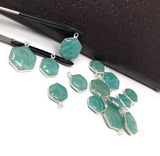 Natural Amazonite Gemstone Charms, Sterling Silver Charms, Jewelry Supplies for Jewelry Making, Wholesale Jewelry Findings, 1 Pc