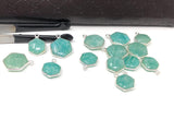 Natural Amazonite Gemstone Charms, Sterling Silver Charms, Jewelry Supplies for Jewelry Making, Wholesale Jewelry Findings, 1 Pc