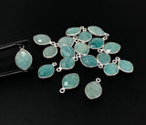 Natural Amazonite Gemstone Charms, Sterling Silver Charms, Jewelry Supplies for Jewelry Making, Wholesale Jewelry Findings, 1 Pc