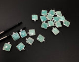 Natural Amazonite Gemstone Charms, Sterling Silver Charms, Jewelry Supplies for Jewelry Making, Wholesale Jewelry Findings, 1 Pc
