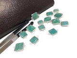 Natural Amazonite Gemstone Connector, Sterling Silver Connectors, Jewelry Supplies for Jewelry Making, Wholesale Jewelry Findings, 1 pc