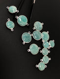 Natural Amazonite Gemstone Connector, Sterling Silver Connectors, Jewelry Supplies for Jewelry Making, Wholesale Jewelry Findings, 1 pc