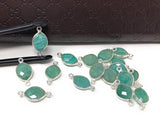 Natural Amazonite Gemstone Connector, Sterling Silver Connectors, Jewelry Supplies for Jewelry Making, Wholesale Jewelry Findings, 1 pc