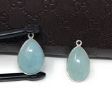 Natural Aquamarine Connectors, Sterling Silver Gemstone Connectors, Jewelry Findings, Jewelry Supplies for Jewelry Making, 1 pc