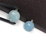 Natural Aquamarine Connectors, Sterling Silver Gemstone Connectors, Jewelry Findings, Jewelry Supplies for Jewelry Making, 1 pc