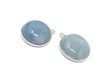 Natural Aquamarine Connectors, Sterling Silver Gemstone Connectors, Jewelry Findings, Jewelry Supplies for Jewelry Making, 1 pc