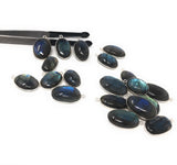 10Pcs/13 Pcs Labradorite Gemstone Charms, Sterling Silver Bulk Charms, Large Labradorite Charms for DIY Jewelry Making, 23x13mm - 30x18mm