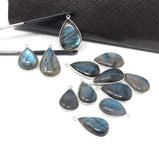 Labradorite Gemstone Charms, Sterling Silver Bulk Charms, Wholesale Jewelry Findings for Jewelry Making, Jewelry Supplies, 1 pc