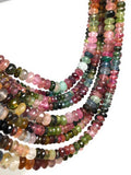 Watermelon Color Tourmaline Gemstone Beads, Wholesale Bulk Beads, Jewelry Supplies for DIY Jewelry Making, 13" Strand