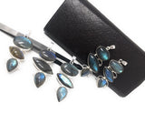 Labradorite Gemstone Pendant, Sterling Silver Gemstone Jewelry, DIY Pendant Jewelry Supplies , Gifts for Her, 1 Pc