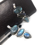 Labradorite Gemstone Pendant, Spiritual Healing Crystal Pendant, Sterling Silver Chakra Jewelry, Jewelry Supplies, Aura Cleansing Jewlery