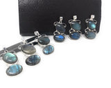 Labradorite Gemstone Pendant, Sterling Silver Gemstone Jewelry, DIY Pendant Jewelry Supplies , Gifts for Her, 1 Pc