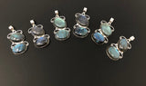 Labradorite Gemstone Pendant, Sterling Silver Gemstone Jewelry, DIY Pendant Jewelry Supplies , Gifts for Her, 1 Pc
