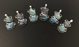 Labradorite Gemstone Pendant, Sterling Silver Gemstone Jewelry, DIY Pendant Jewelry Supplies , Gifts for Her, 1 Pc