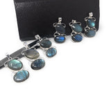 Labradorite Gemstone Pendant, Sterling Silver Gemstone Jewelry, DIY Pendant Jewelry Supplies , Gifts for Her, 1 Pc