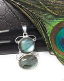 Labradorite Gemstone Pendant, Sterling Silver Gemstone Jewelry, DIY Pendant Jewelry Supplies , Gifts for Her, 1 Pc