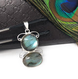 Labradorite Gemstone Pendant, Sterling Silver Gemstone Jewelry, DIY Pendant Jewelry Supplies , Gifts for Her, 1 Pc