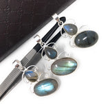 Labradorite Gemstone Pendant, Sterling Silver Gemstone Jewelry, DIY Pendant Jewelry Supplies , Gifts for Her, 1 Pc